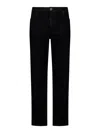 Balmain Black Cotton Denim Jeans In Black