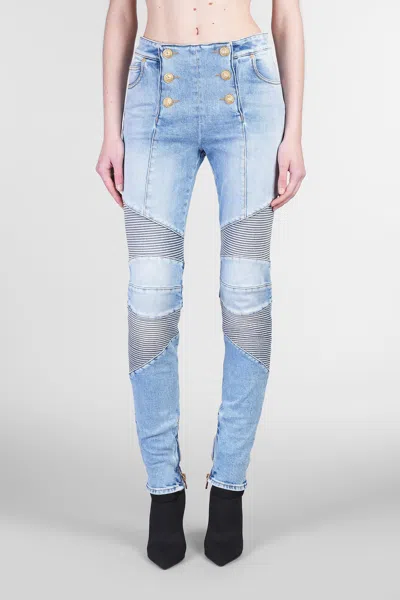 BALMAIN JEANS IN BLUE COTTON