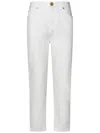 Balmain White Cotton Blend Jeans In White