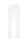 Balmain Logo-embroidered Straight-leg Jeans In White