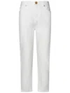 Balmain White Cotton Blend Jeans In White