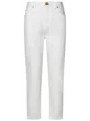 Balmain White Cotton Blend Jeans In White