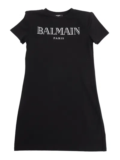 Balmain Kids' Jersey Dress In Black