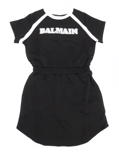 Balmain Kids' Jersey Dress In Black
