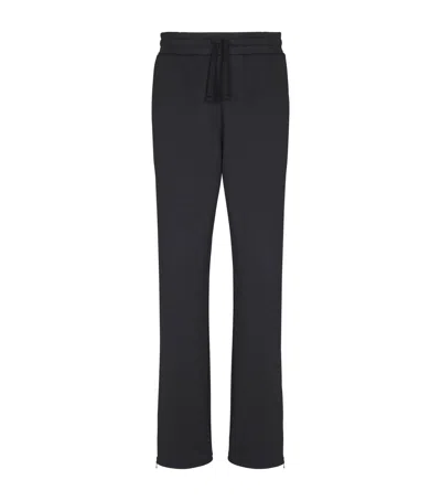Balmain Jersey Loose Sweatpants In Black