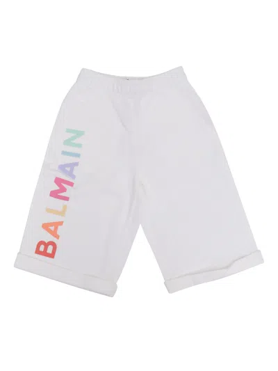 Balmain Jersey Shorts In White