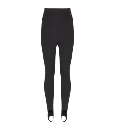 Balmain Jersey Stirrup Leggings In Black