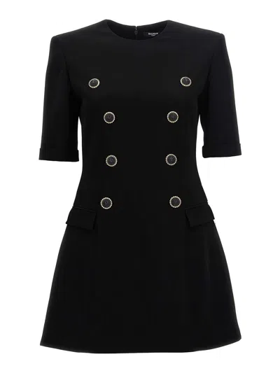 Balmain Dresses In Black