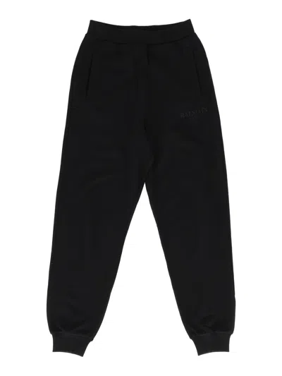 Balmain Kids'  Joggers In Black