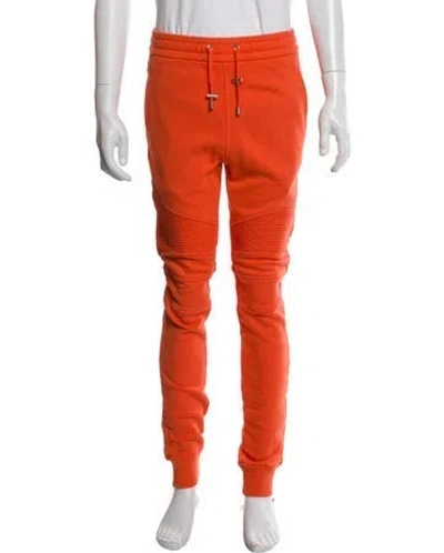 Pre-owned Balmain Joggers In Orange