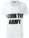 Balmain #join The Army T-shirt In White