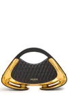 Balmain Jolie Madame Medium Quilted Faux Leather Top Handle Bag In Black