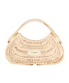 Balmain Jolie Madame Medium Top-handle Bag In Wicker In Beige