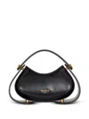 Balmain Jolie Madame Small Top-handle Bag In Grid Padded Leather In Black