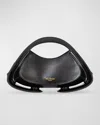 Balmain Jolie Madame Medium Top-handle Bag In Smooth Polyurethane In Black