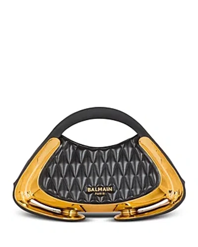 Balmain Jolie Madame Small Handbag In Black/gold