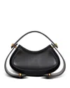 Balmain Jolie Madame Medium Top-handle Bag In Smooth Polyurethane In Black