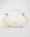Balmain Jolie Madame Small Top-handle Bag In Box Leather In Creme