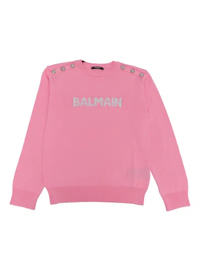 Balmain Kids' Jumper In Pink