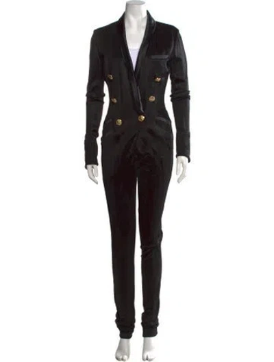 Pre-owned Balmain Jumpsuit In Black
