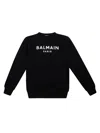 Balmain Junior Essential Logo Basic Sweatshirt For Kids In Nero