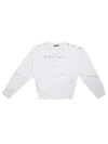 Balmain Junior Felpa Bottoni In White