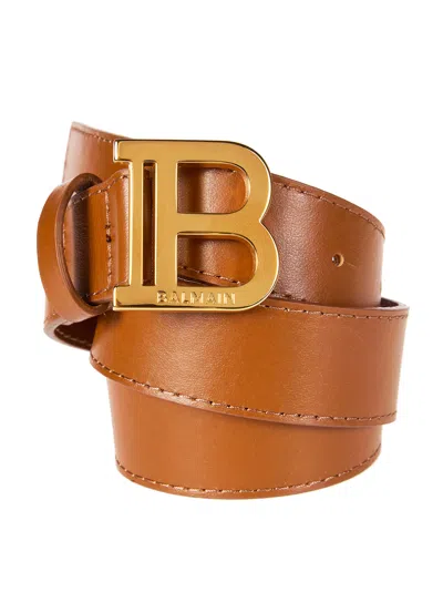 Balmain Junior Logo Belt For Kids - Spring/summer Collection 2026 In Brown