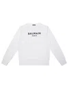 Balmain Junior Logo-print Sweatshirt In White