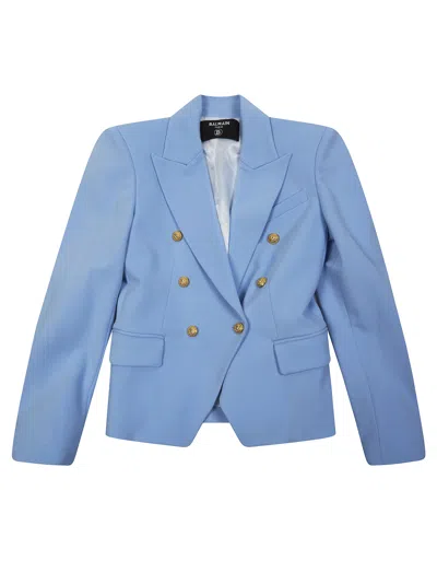 Balmain Junior Mini Blazer With Buttons In Blue