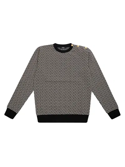 Balmain Junior Mini Graphic Logo Sweatshirt In Multicolor