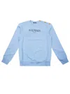 Balmain Junior Mini Logo Button Sweatshirt In Blue