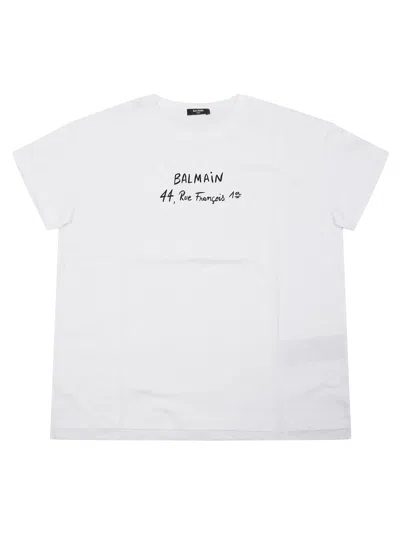 Balmain Junior Mini Trendy T-shirt For Kids In White