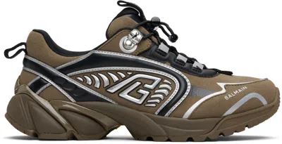 Balmain Cosmic Dust Panelled Sneakers In Multi