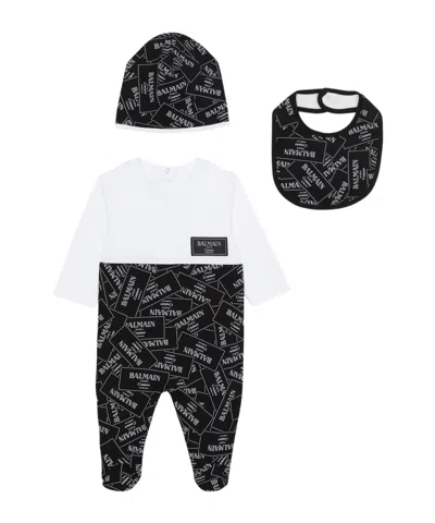 Balmain Kids 3-piece Baby Set In Black
