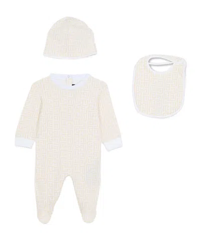 Balmain Kids 3-piece Baby Set In Neutral