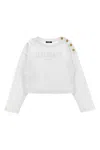 Balmain Kids ' Vintage' Sweatshirt In White