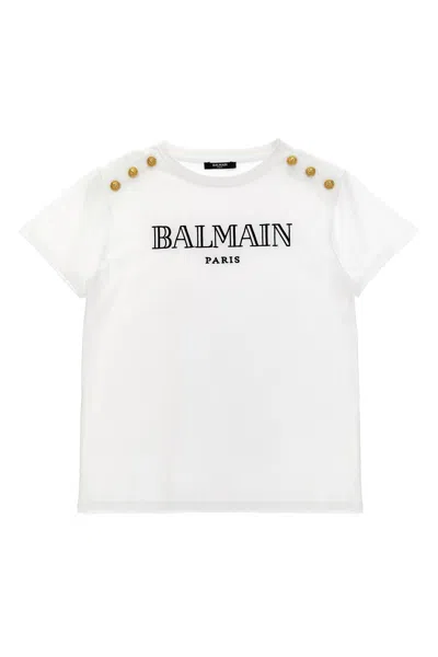 Balmain Kids ' Vintage' T-shirt In White