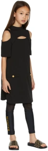 Balmain Kids Black Logo Leggings In 930 Black
