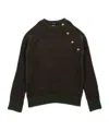 Balmain Button-embellished Sweater In Black