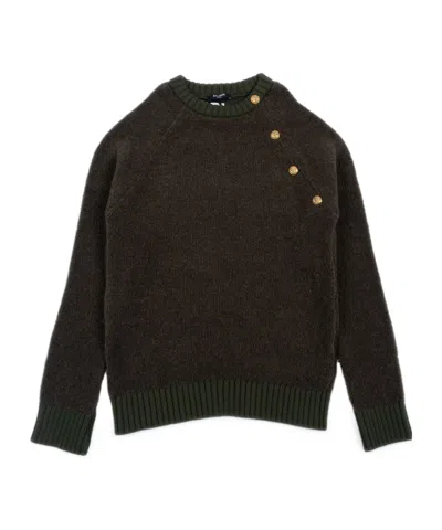 BALMAIN BALMAIN KIDS BUTTON EMBELLISHED KNITTED JUMPER