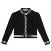 Balmain Kids Buttoned Long-sleeved Cardigan In Black