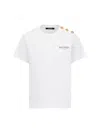 Balmain Kids Buttoned T-shirt In White
