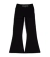 Balmain Girls Black Flared Leggings In Black