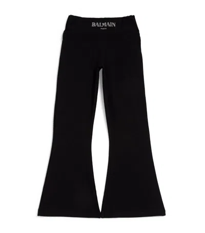 Balmain Kids' Girls Black Flared Leggings