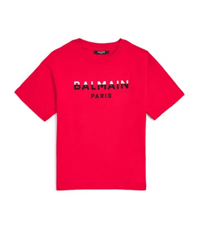 Balmain Kids Cotton Logo T-shirt (4-14 Years) In Multi