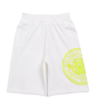 Balmain Kids' Elasticated-waist Logo Shorts (4-14 Years) In White