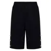 Balmain Kids Embellished Button Jersey Shorts In Black