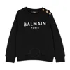 Balmain Kids Embroidered Logo Sweatshirt In Black