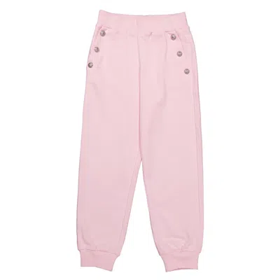 Balmain Kids Engraved-buttons Trousers In Pink