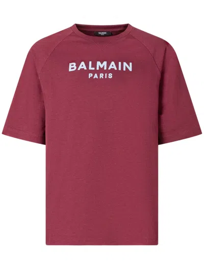 Balmain Kids Kids Graphic T-shirt In Burgundy